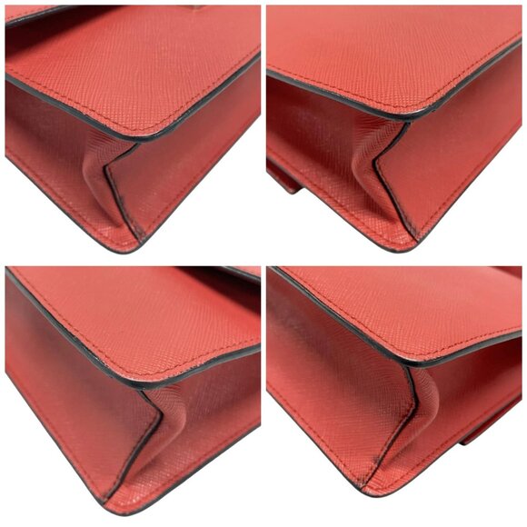 Auth PRADA - 1BD034 Red Leather Shoulder Bag - Picture 16 of 16